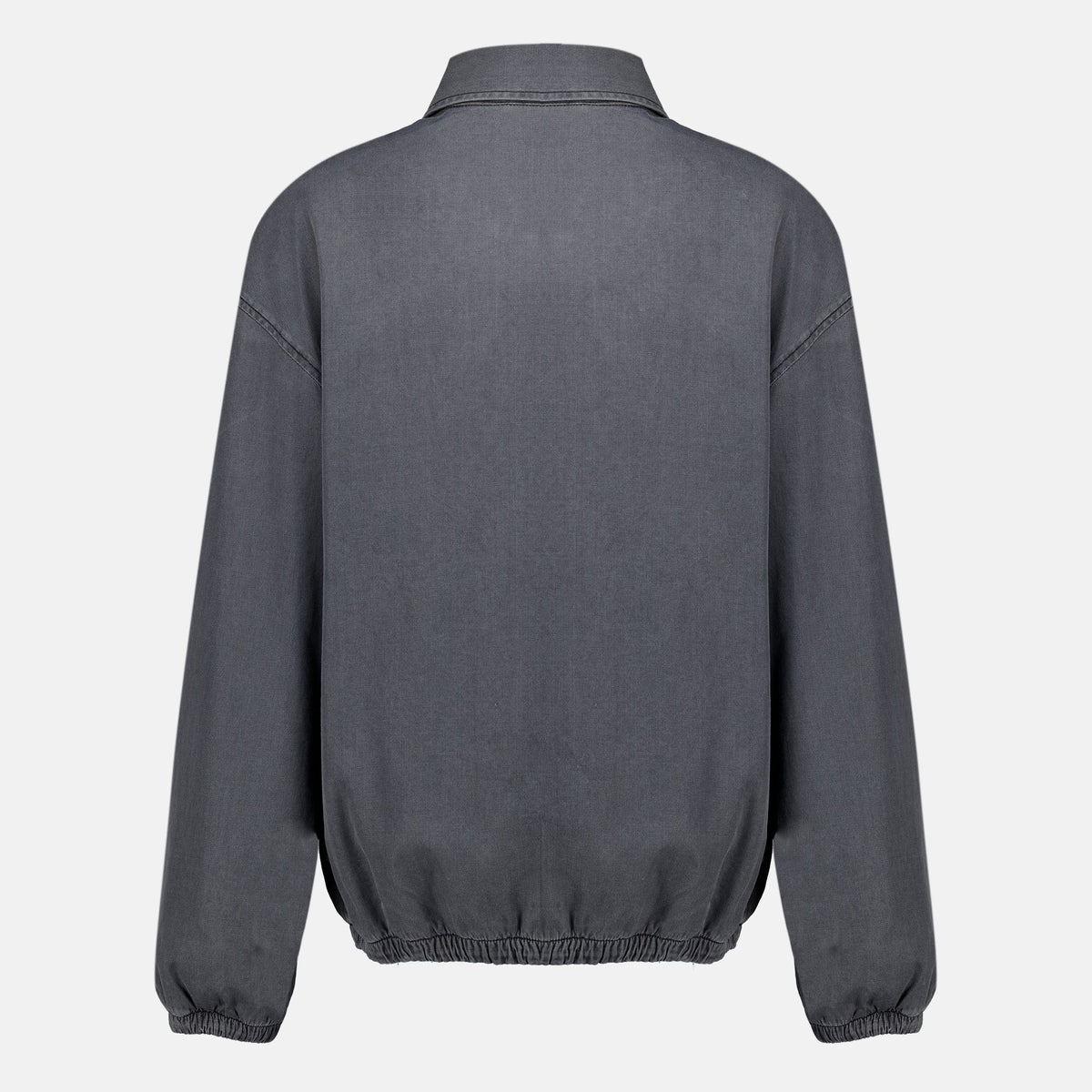 Grå chambray-denimjakke