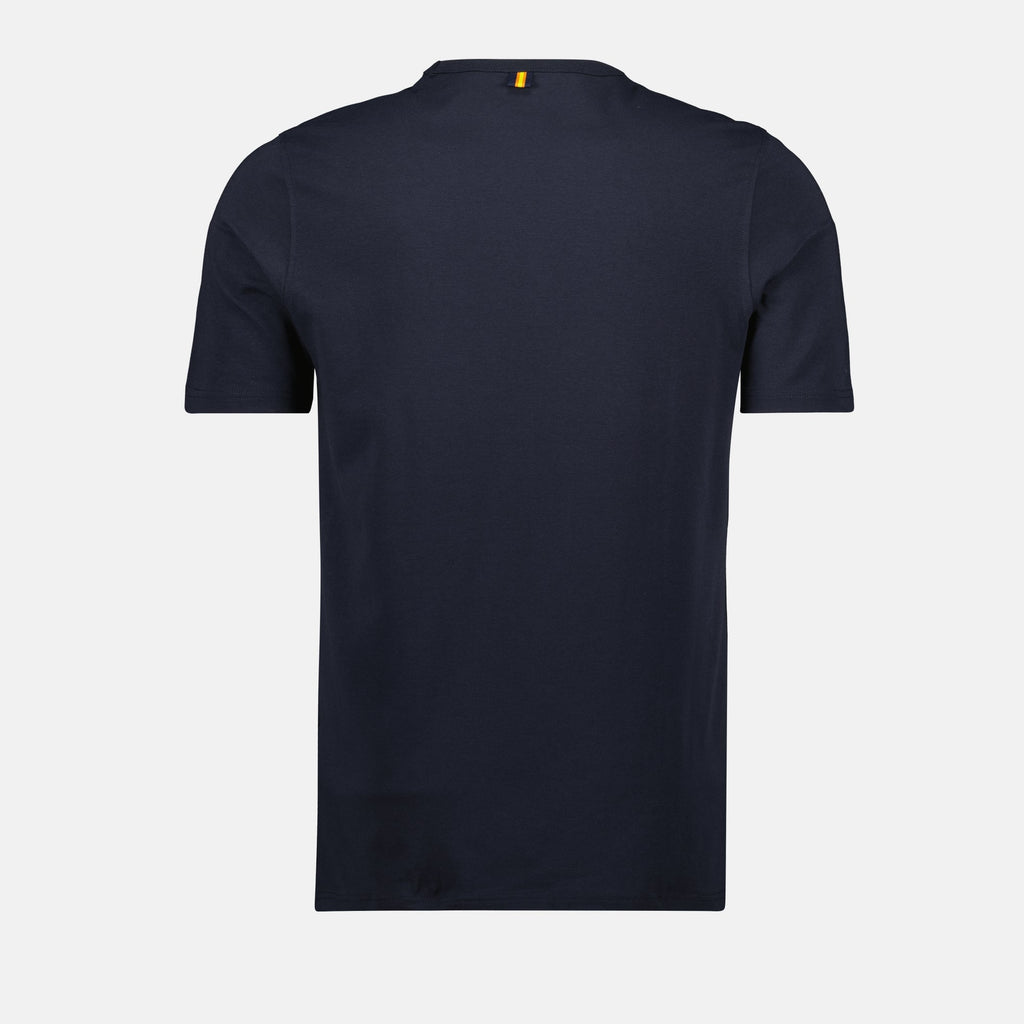 K-Way T-shirt, navy blue T-shirt, men's casual wear, cotton jersey T-shirt, Adam Light model