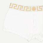 boxer briefs, Medusa pattern, cotton blend, navy blue, patterned waistband