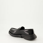 combat moccasins, glossy leather shoes, men's footwear, autumn-winter shoes, almond toe moccasins