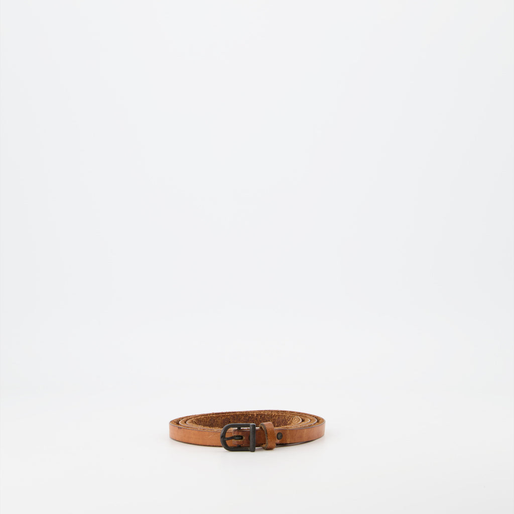 Raquel Allegra, brown leather belt, women's belt, luxury accessory, designer belt