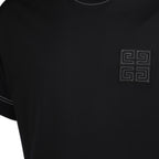 Immagine di una t-shirt in cotone nero con logo 4G di Givenchy per uomini - Stagione Primavera-Estate 2025 - Vista di dettaglio 5