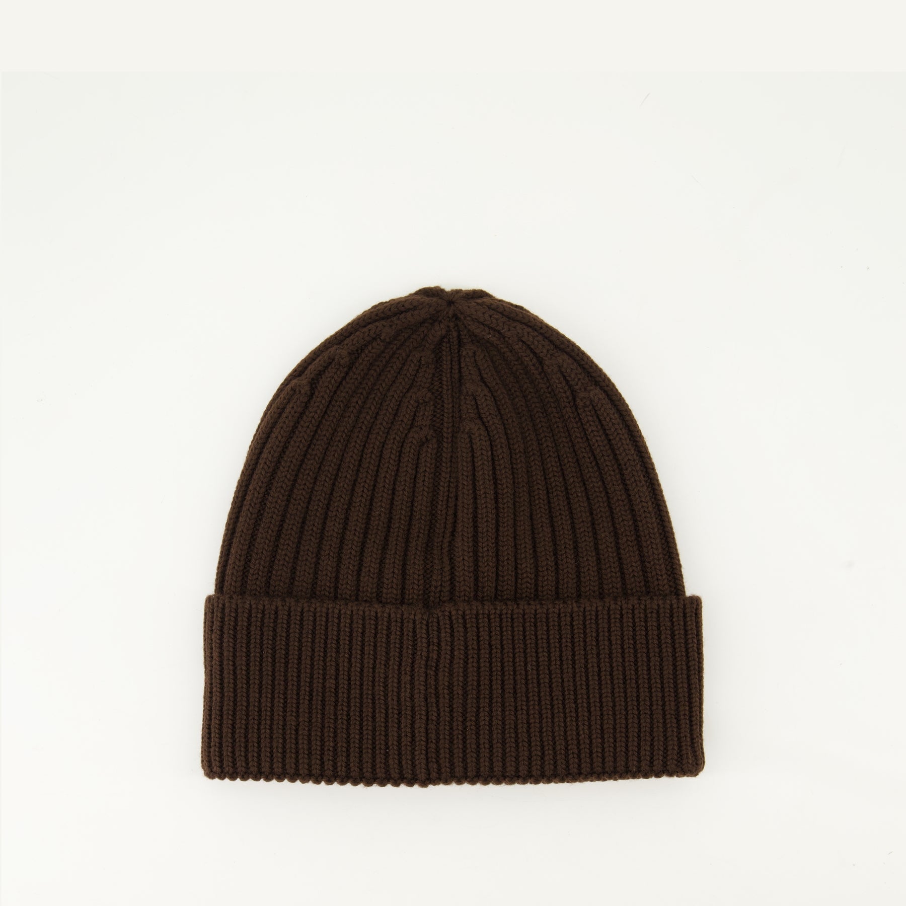 Moncler beanie, wool beanie, brown beanie, winter accessory, Grenoble beanie