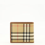 Portafoglio con patta e stampa Check