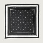 silk scarf, Givenchy scarf, 4G print, women's accessories, black and white scarf