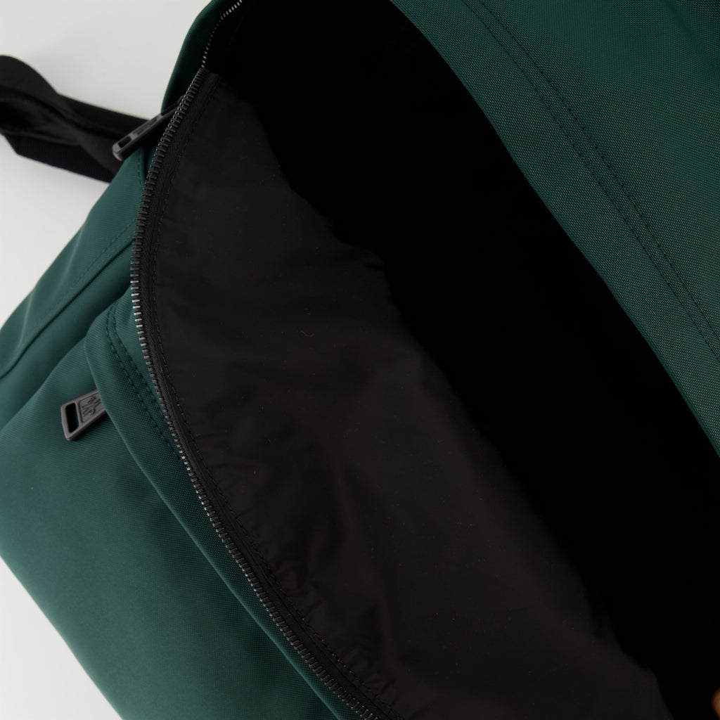 New Pierrick Backpack, Moncler backpack, green nylon backpack, adjustable straps backpack, zippered pockets backpack