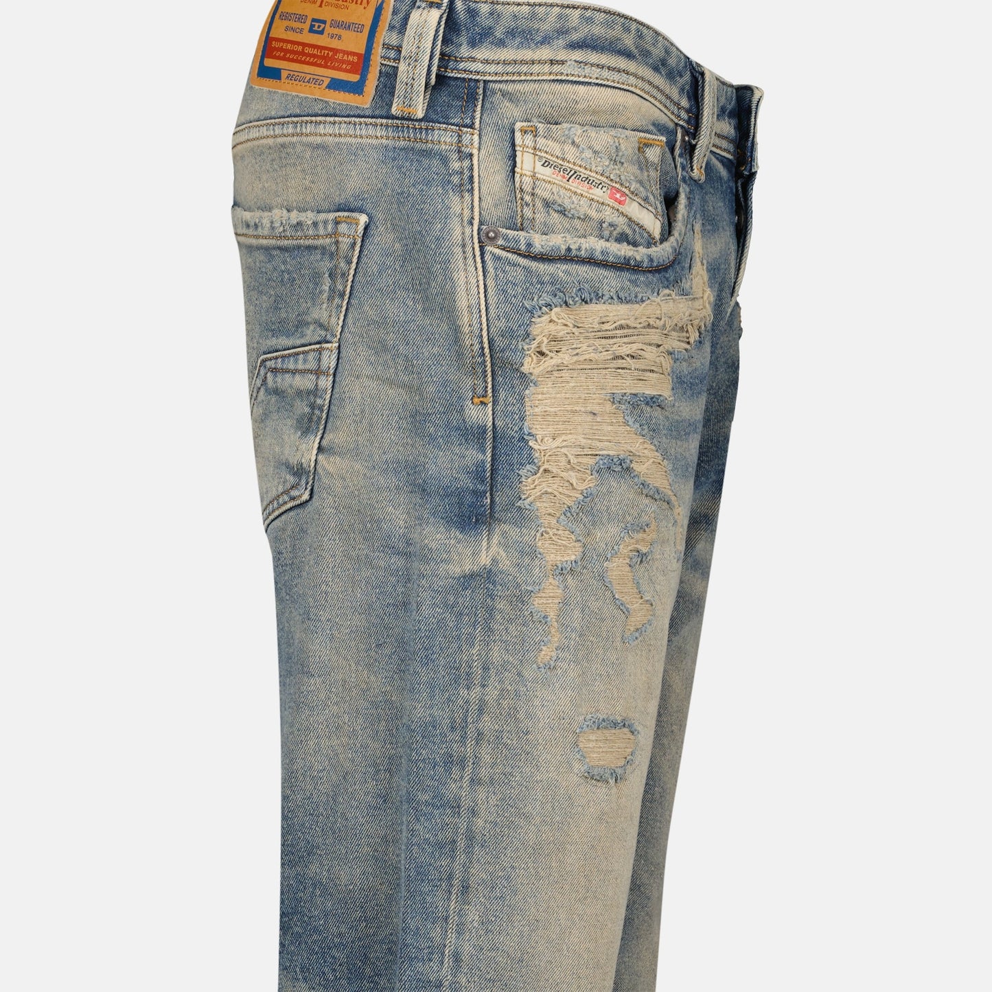 Straight jeans, luxury denim, Diesel jeans, vintage style jeans, Autumn-Winter 2024