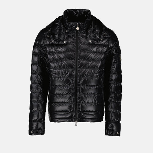 Moncler, down jacket, nylon jacket, luxury outerwear, high collar jacket