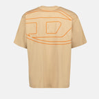 Diesel T-Boggy T-Shirt, Beige Cotton T-Shirt, Luxury Men's T-Shirt, Autumn-Winter 2024 Collection, High-End Casual Wear