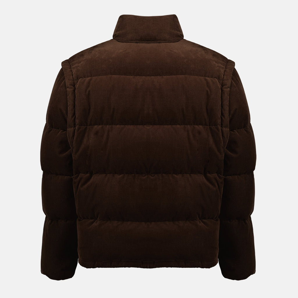 corduroy puffer jacket, Prada puffer jacket, Autumn-Winter fashion, men's outerwear, luxury down jacket