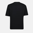 モスキーノの女性用プリントブラックTシャツの画像 - シーズン春夏2025 - 後面ビュー