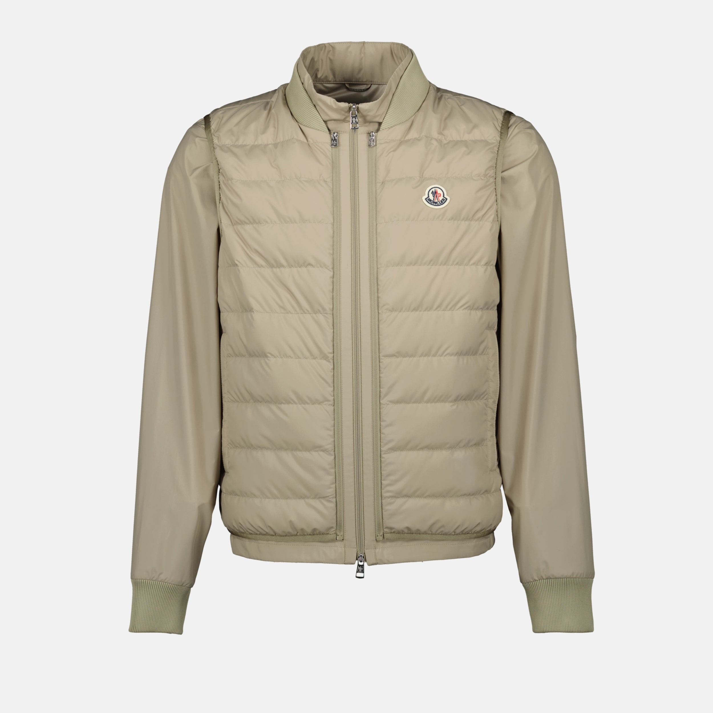 Imagem da jaqueta removível Verney Beige da Moncler para Homens - Temporada Primavera-Verão 2025 - Vista Frontal