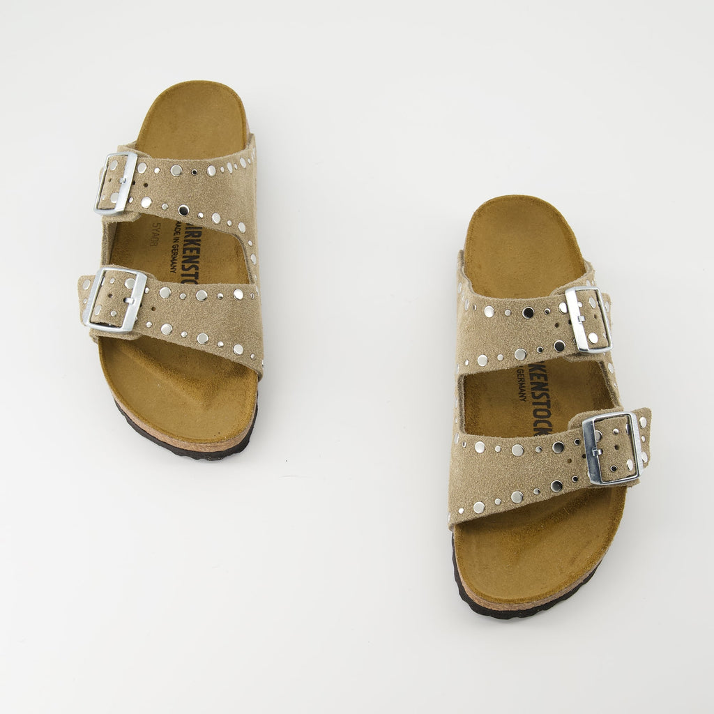 Birkenstock sandals, Arizona Rivet, waterproof leather sandals, comfortable summer footwear, anatomical footbed sandals