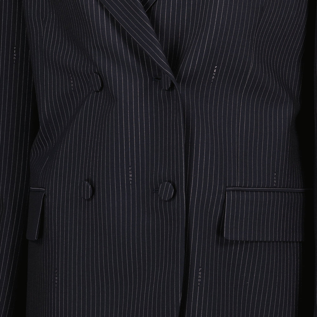 Image d'un blazer rayé par Fendi pour femmes - Saison Printemps-Été 2026 - Détail 1