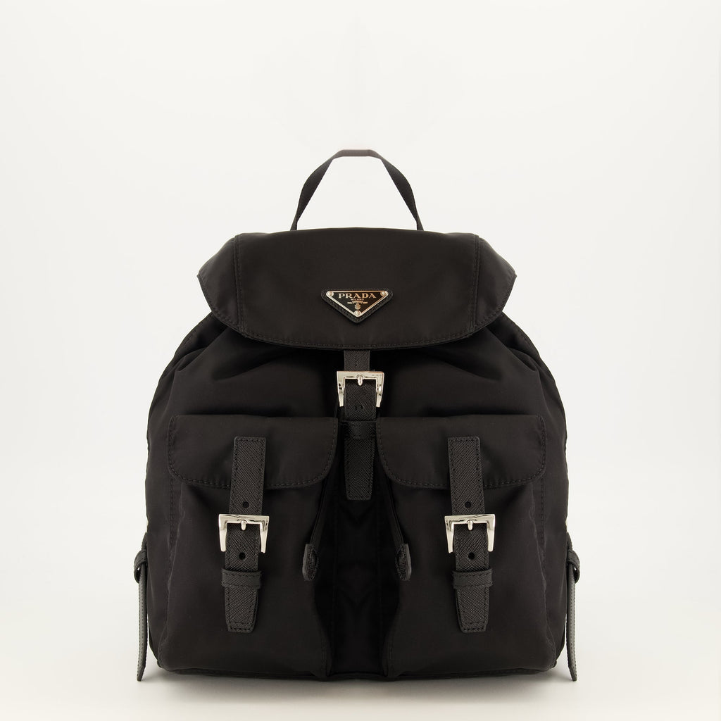 Petit sac à dos noir en Re-Nylon