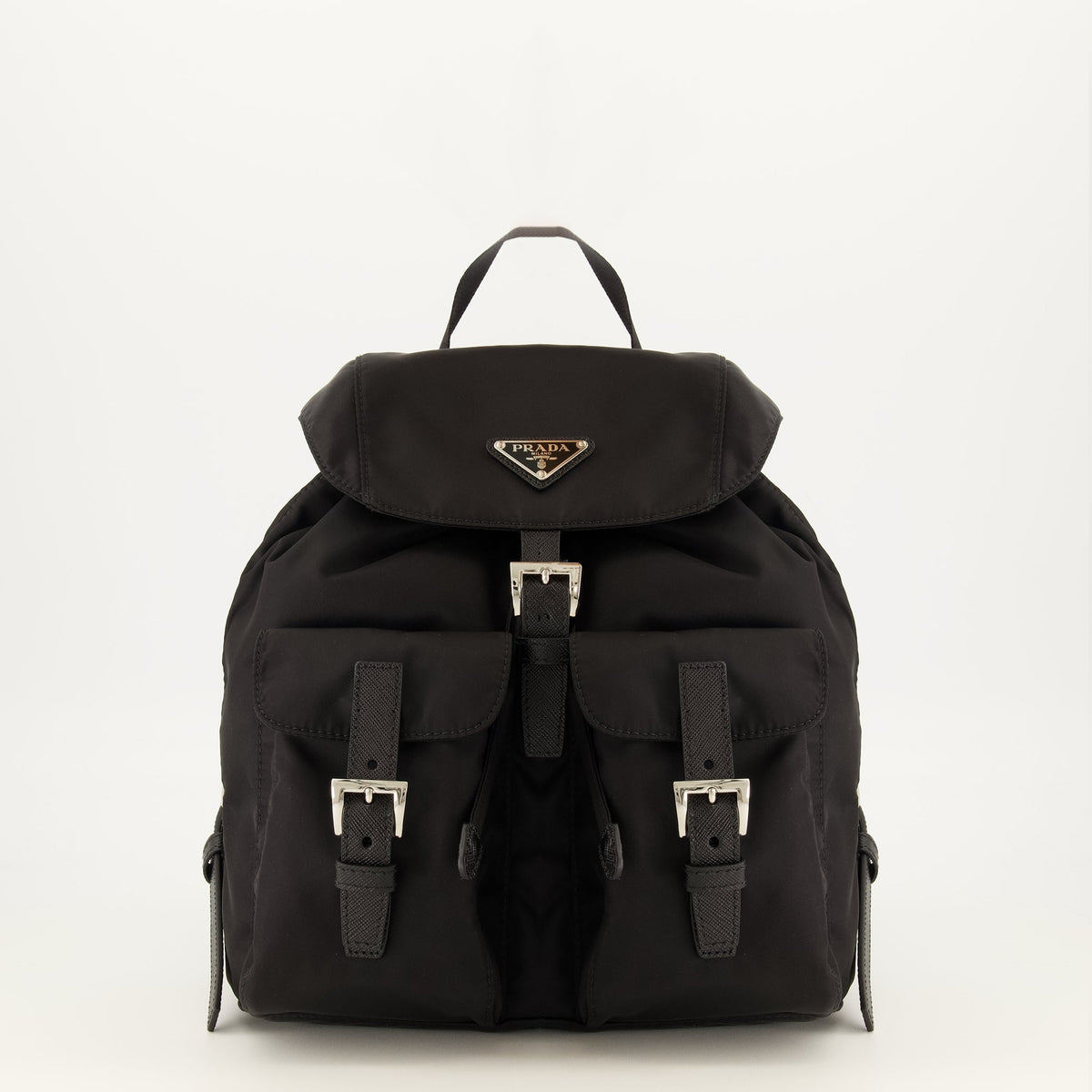 Petit sac à dos noir en Re-Nylon