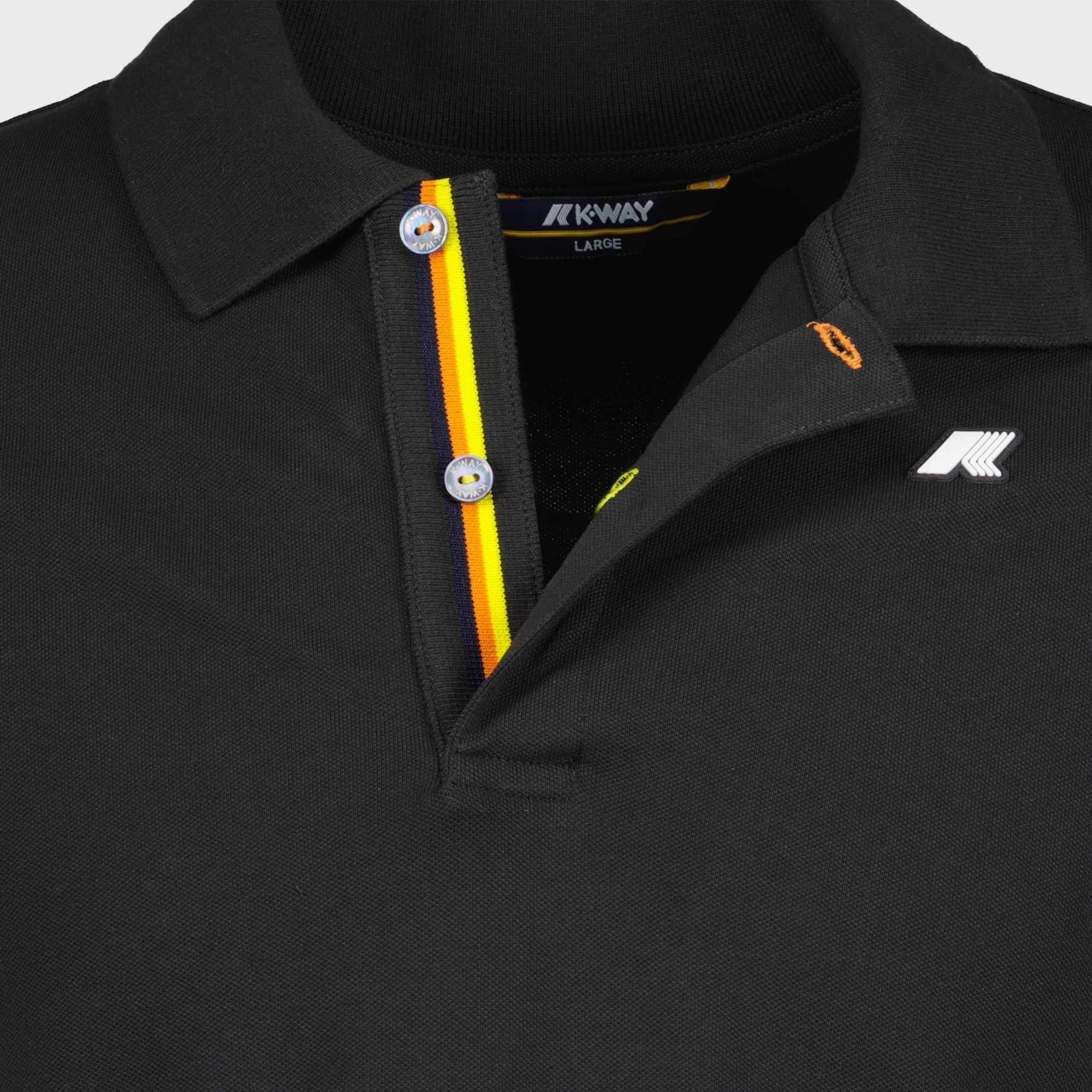 polo shirt, K-Way, black polo, pique cotton, menswear