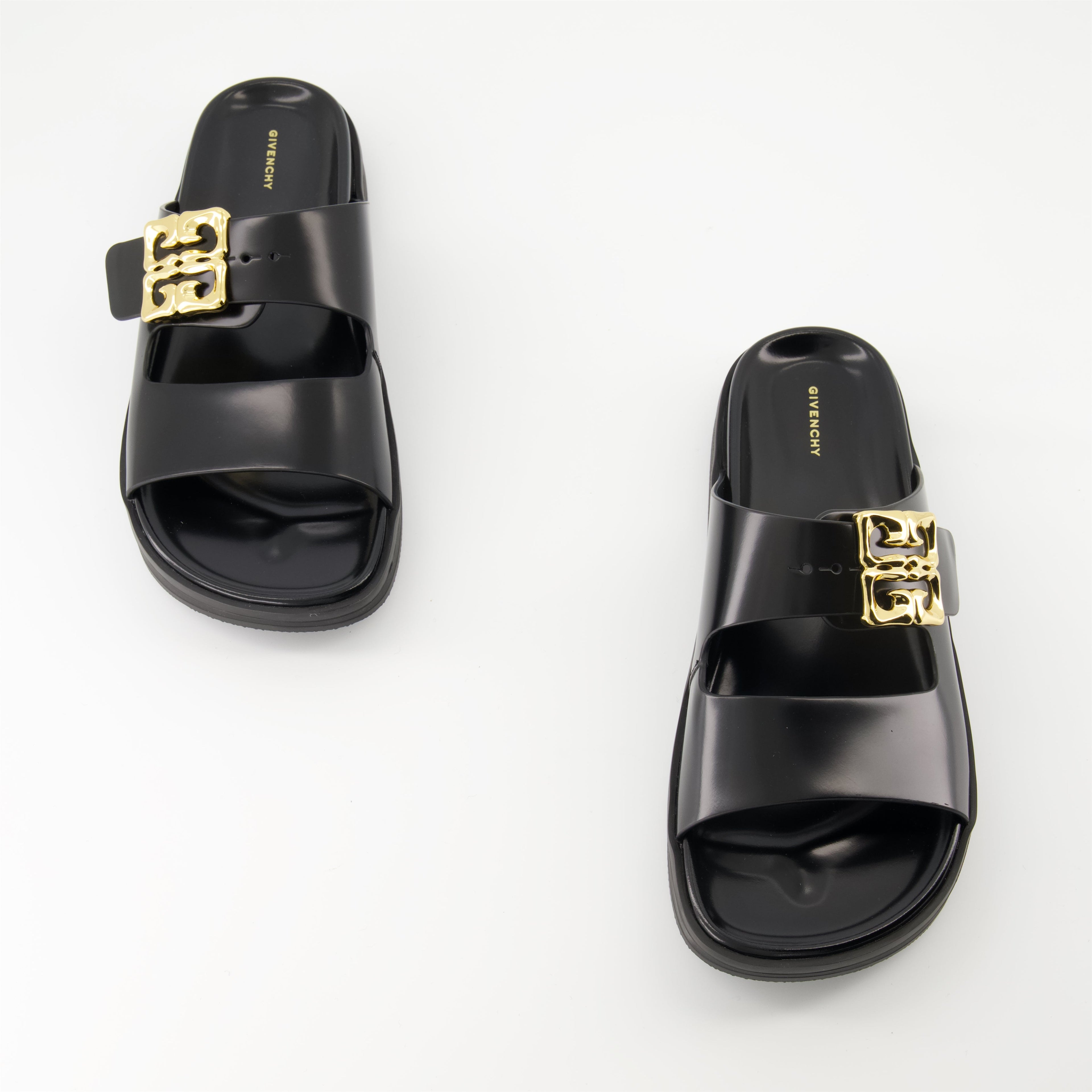Givenchy sandals, 4G Liquid model, leather sandals, adjustable sandals, designer footwear