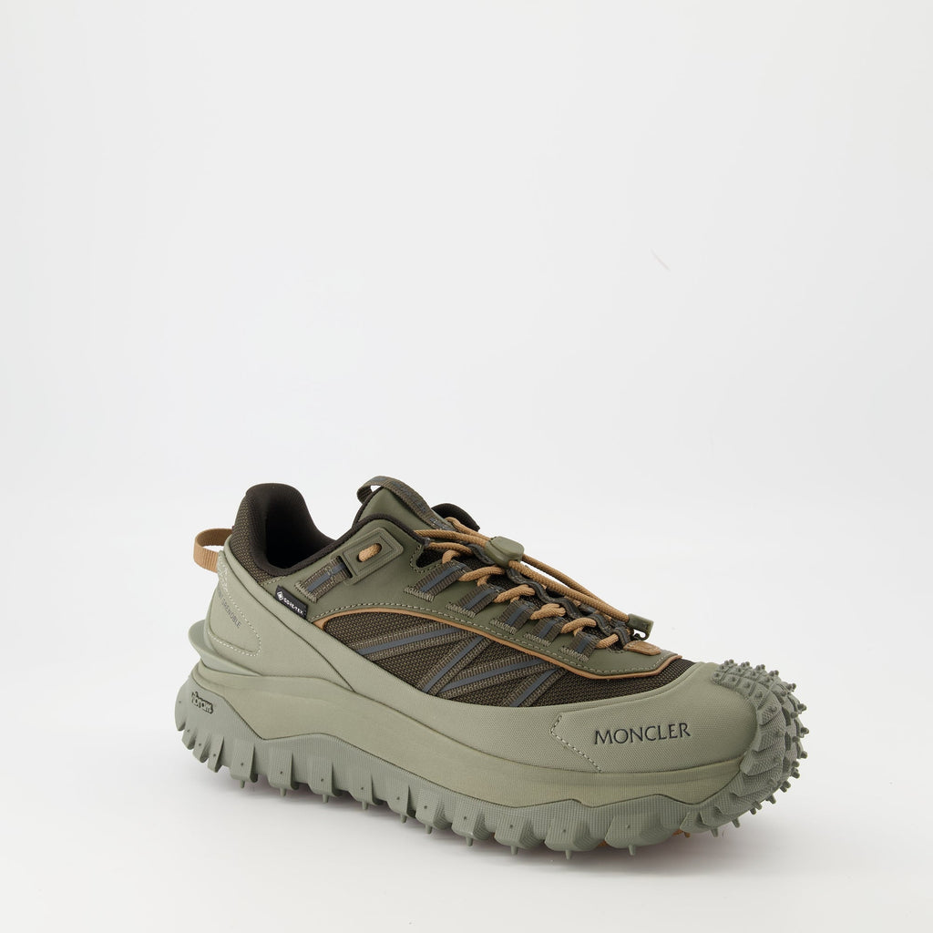 Moncler shoes, Trailgrip GTX khaki, premium footwear, stylish sneakers, men's casual shoes