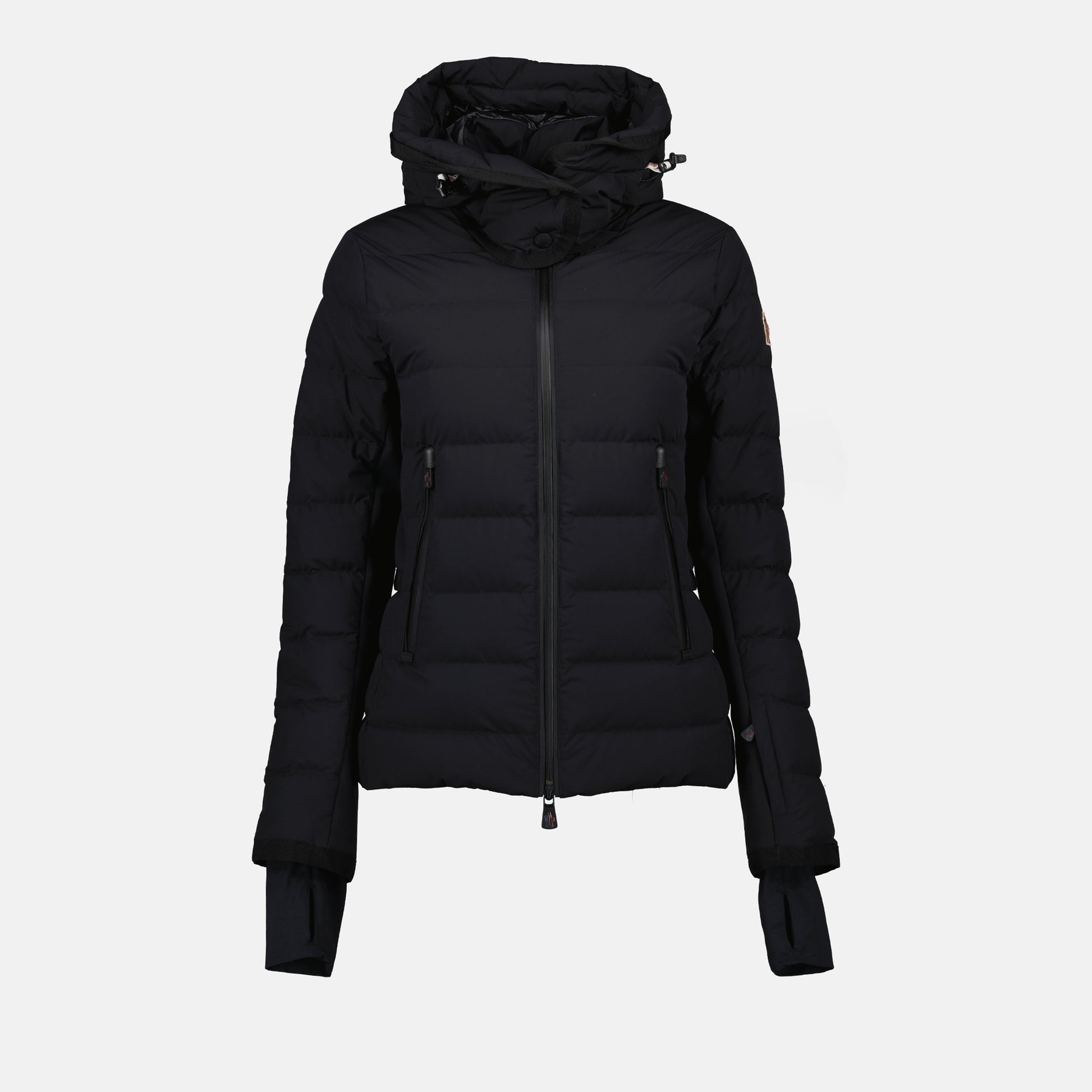 Black Lamoura Jacket, Moncler Grenoble, waterproof jacket, winter sports jacket, stylish outdoor wear