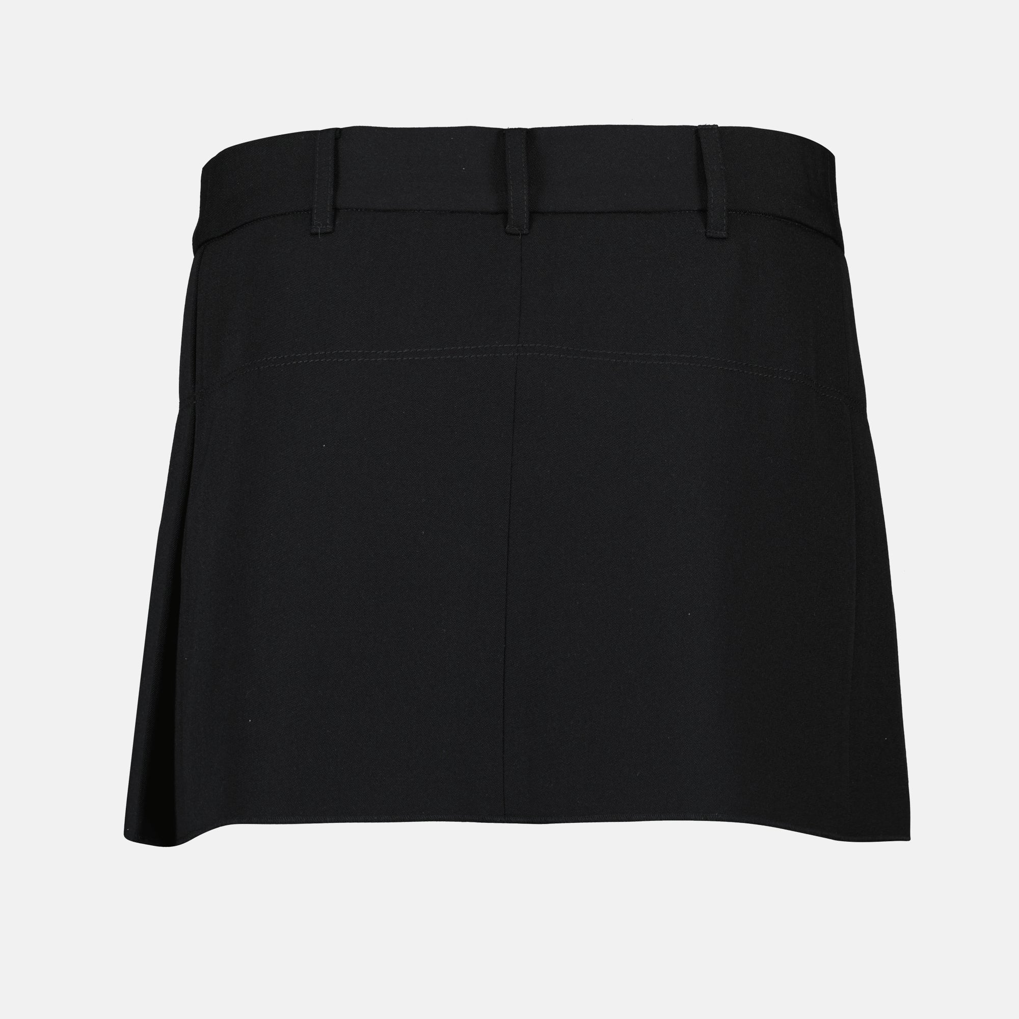 black mini skirt, Rabanne skirt, pleated wool skirt, women's fashion, spring summer wardrobe