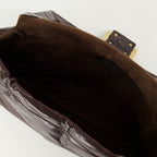 Image of Mamma Baguette Brown Leather Bag by Fendi for Women - Season Autumn-Winter 2025 - Detail View 2