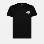 Bild des schwarzen Logo-T-Shirts von Moncler für Männer - Saison Herbst-Winter 2025 - Vorderansicht