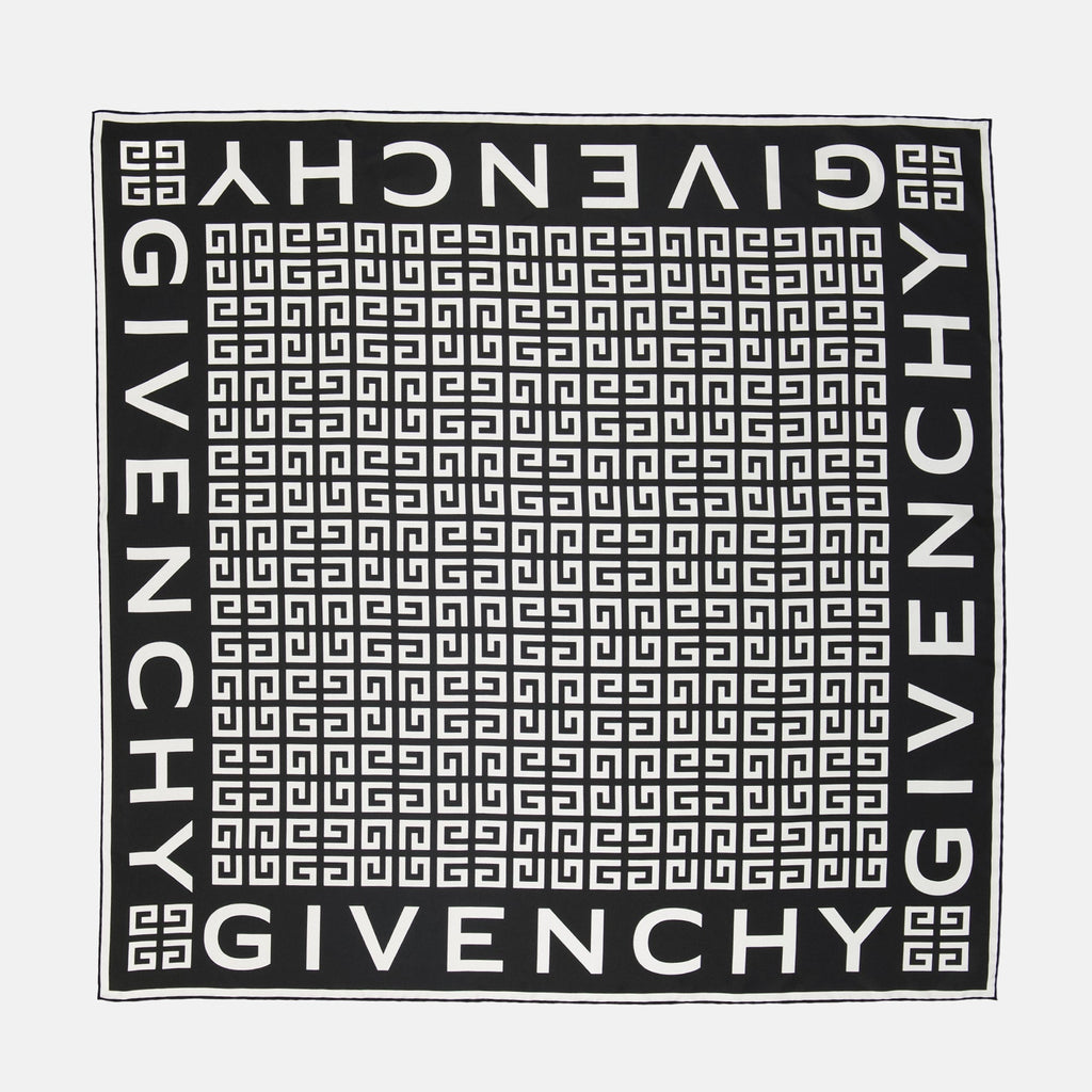 silk scarf, Givenchy scarf, 4G motif, designer accessories, luxury scarf