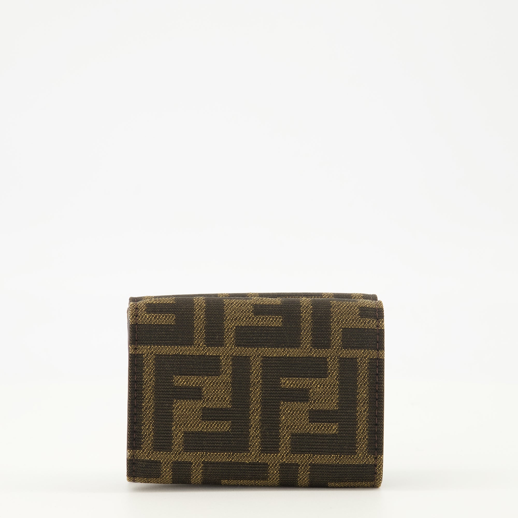 FENDI フェンディ ペカン FFロゴ レザー がま口 三つ折り 財布 Fendi 