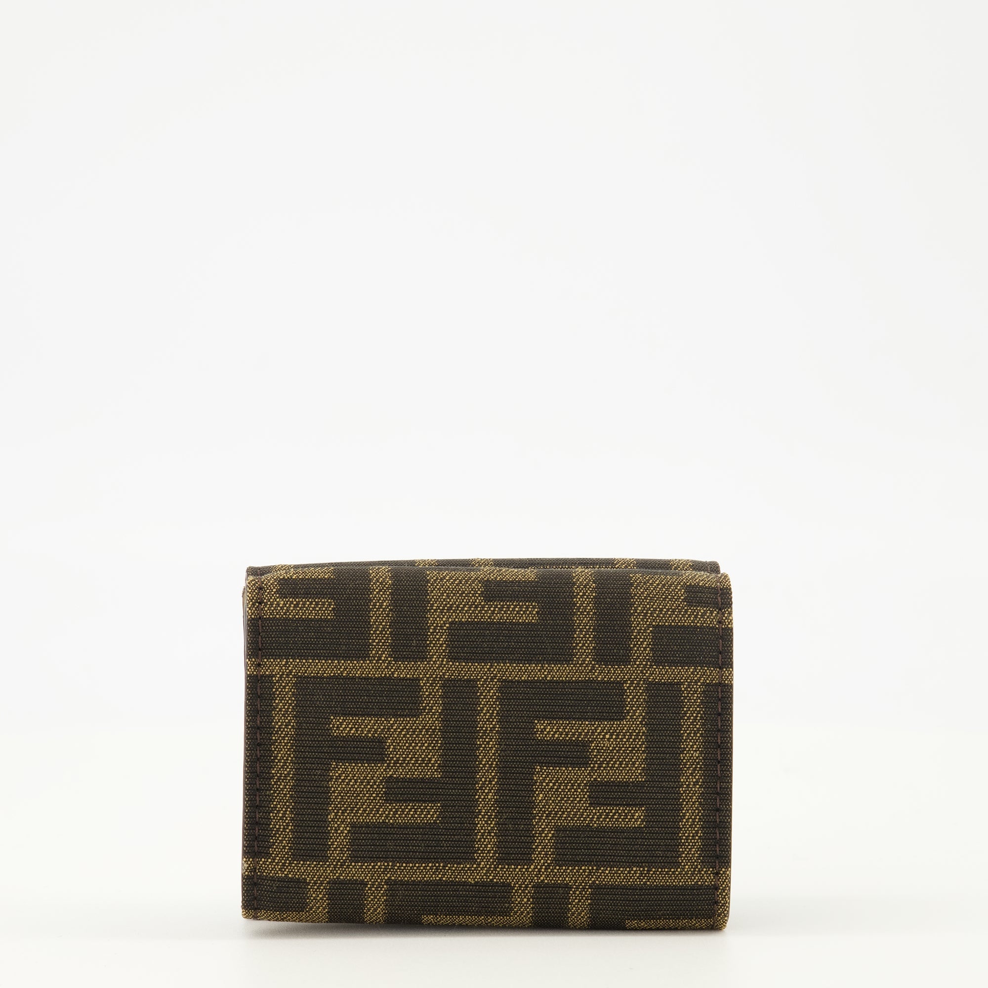 Image of Mini Portefeuille à Trois Volets ff Marron by Fendi for Women - Season Spring-Summer 2026 - Back View