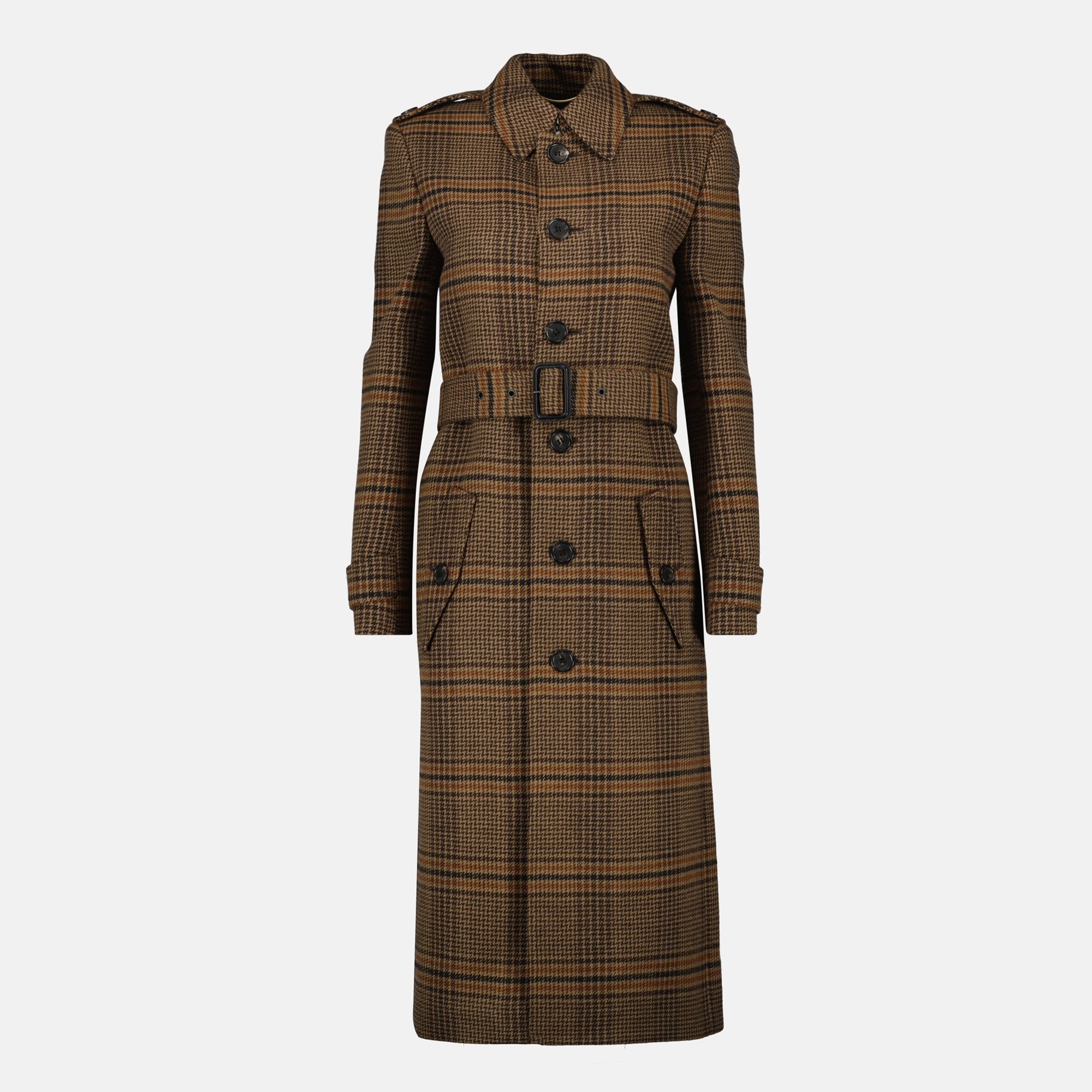 Prince de Galles Coat, Saint Laurent, wool coat, vintage check coat, luxury outerwear