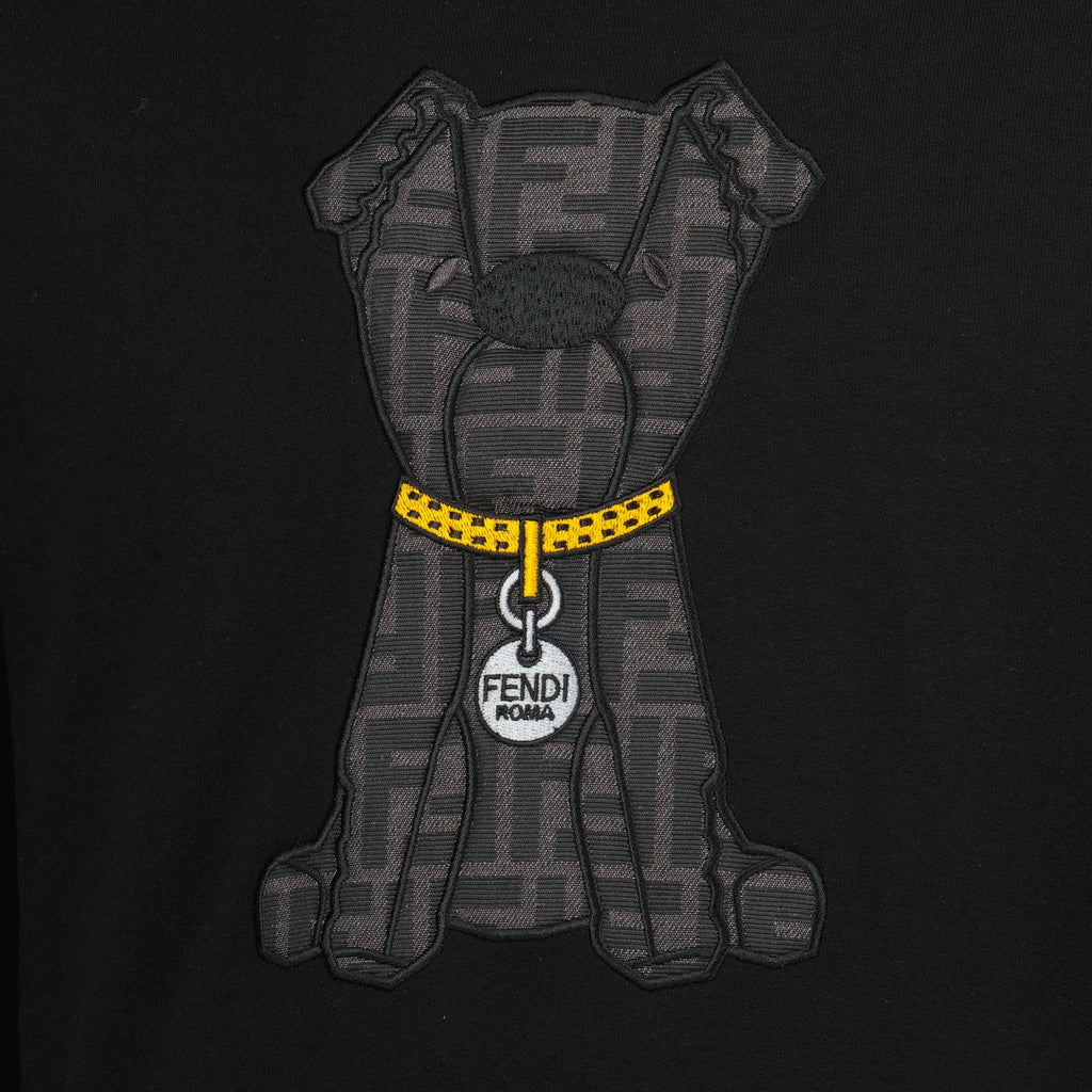 Image of Fendi Black Printed Sweatshirt - Men by Fendi for Men - Season Spring-Summer 2026 - Detail View 1