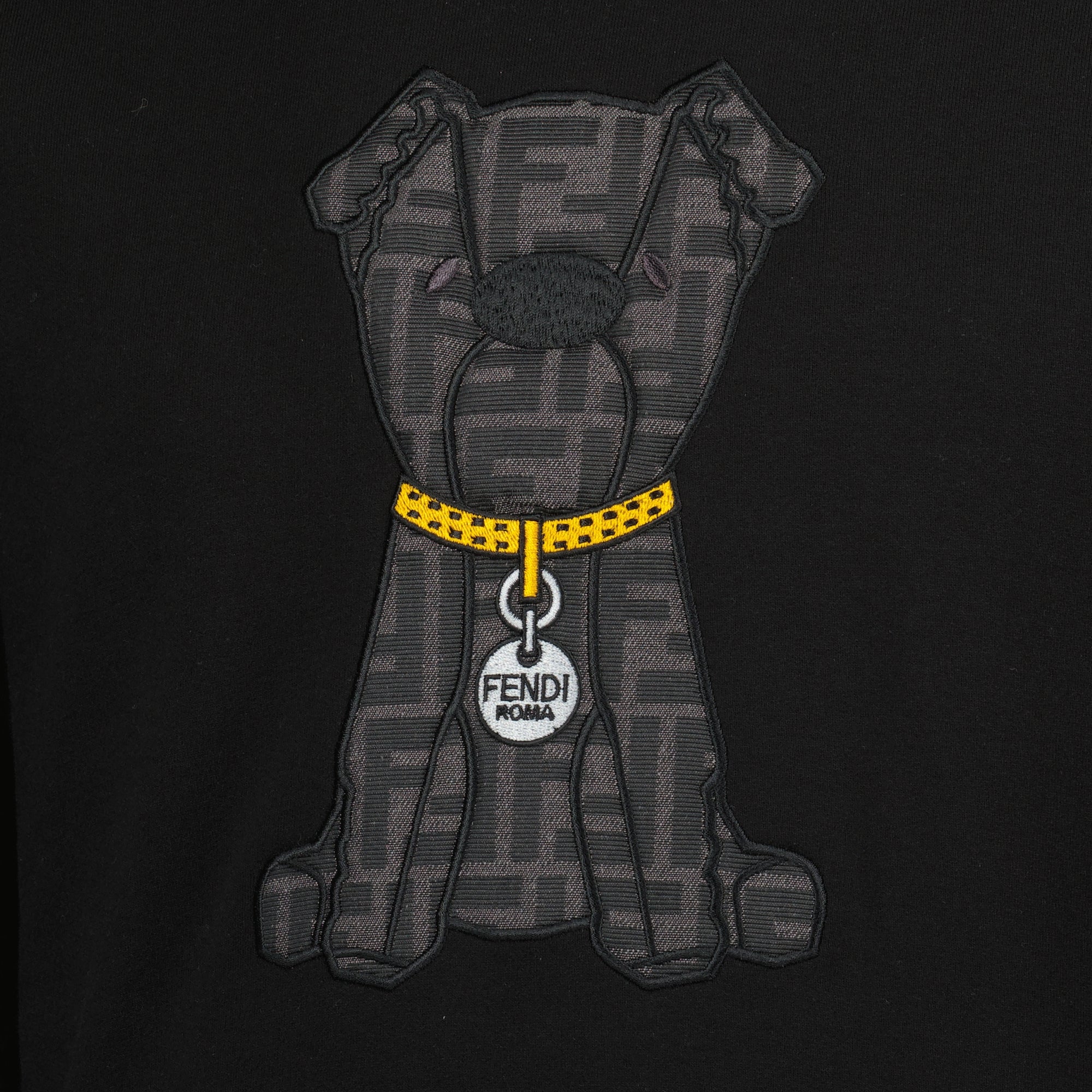 Image of Fendi Black Printed Sweatshirt - Men by Fendi for Men - Season Spring-Summer 2026 - Detail View 1