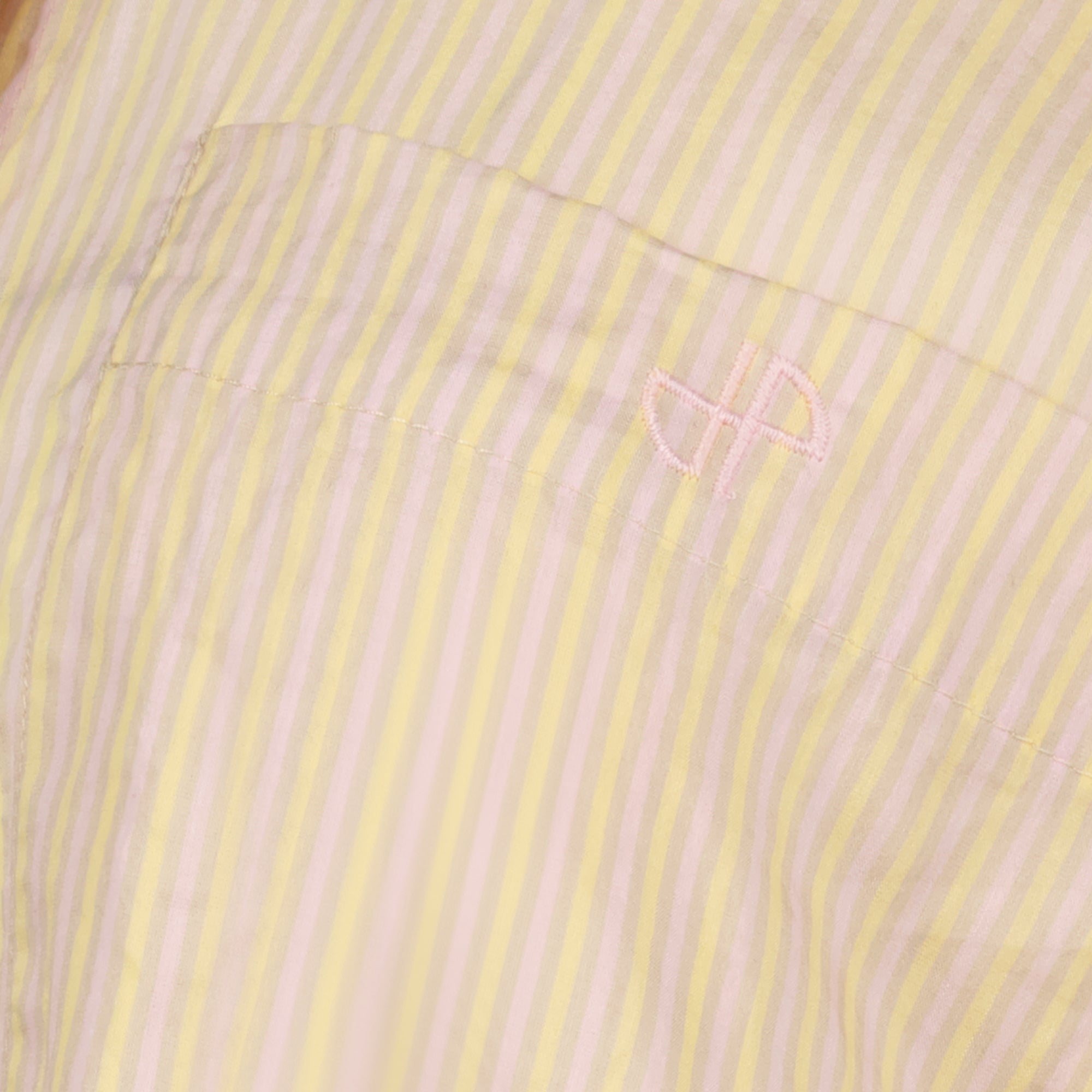 Camicia Oversized a Righe in Seta Beige
