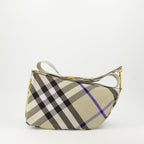 Image of Checkered Shield Shoulder Bag by Burberry for Women - Season Spring-Summer 2024 - Front View