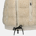 Moncler Grenoble jacket, beige sleeveless jacket, quilted jacket, Autumn-Winter 2025, adjustable hood jacket