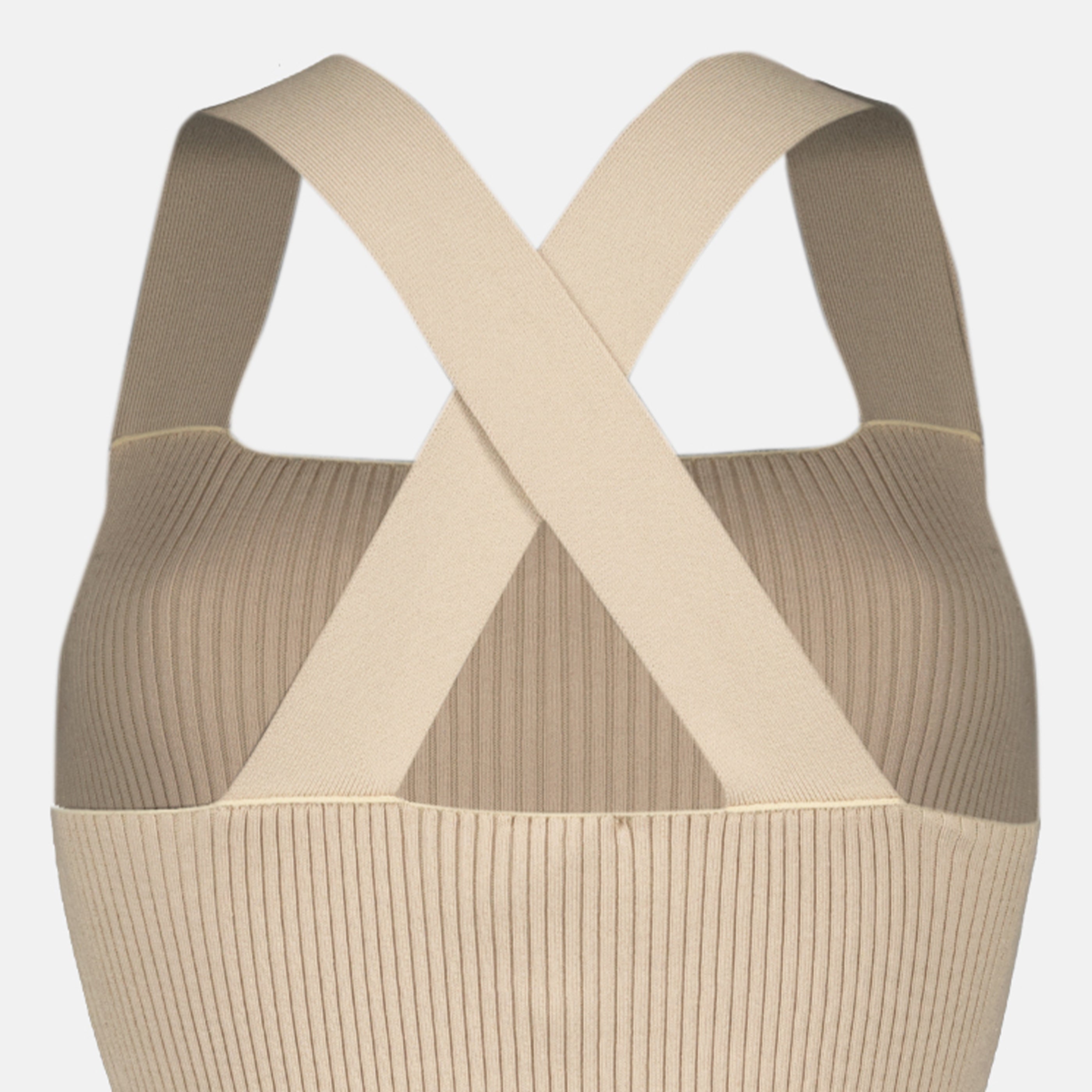 Image of Robe beige côtelée by Patou for Women - Season Spring-Summer 2026 - Detail View 2