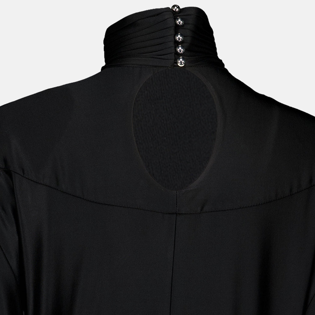 Robe noire à fronces