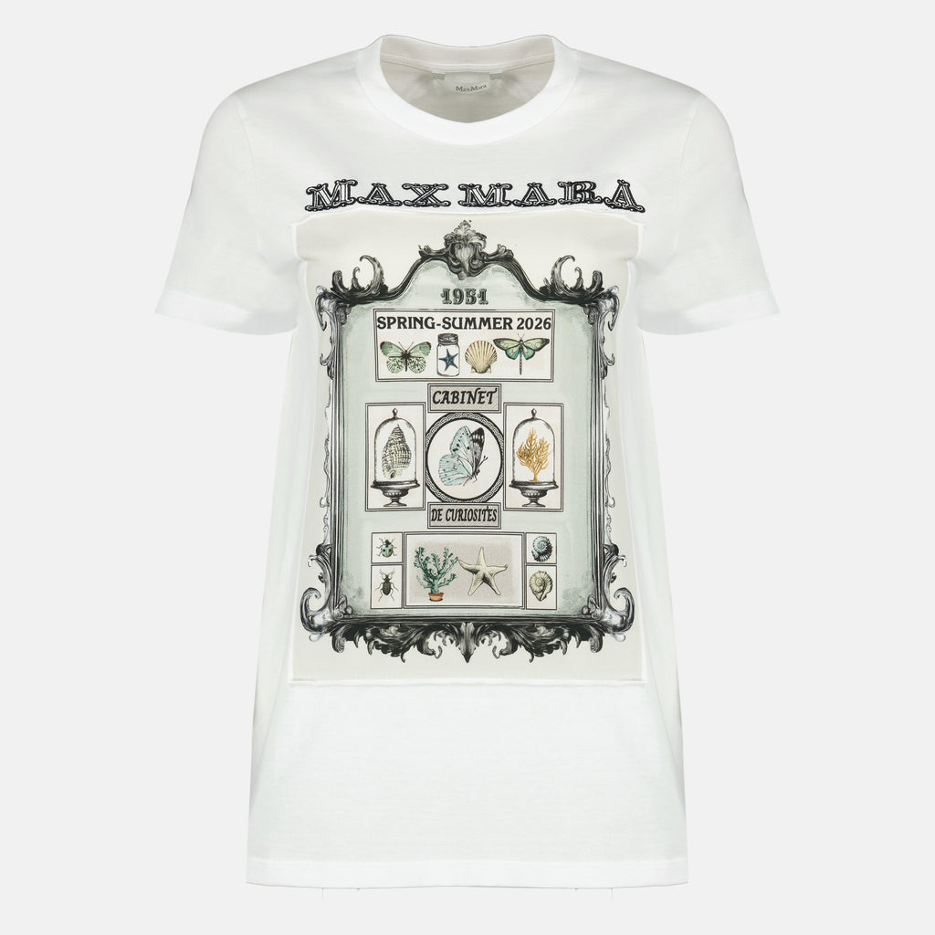 T-shirt Imprimida em Algodão Branco