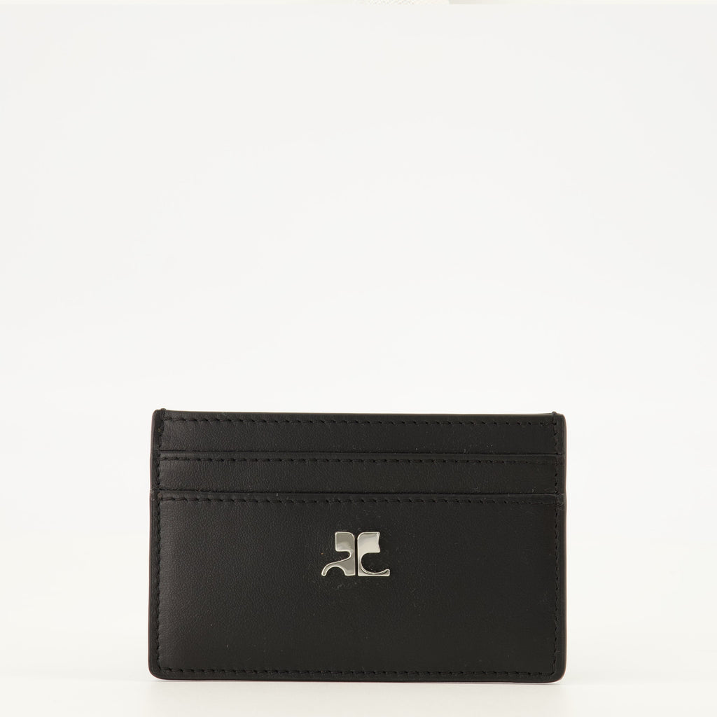Porte-Cartes AC en Cuir Noir