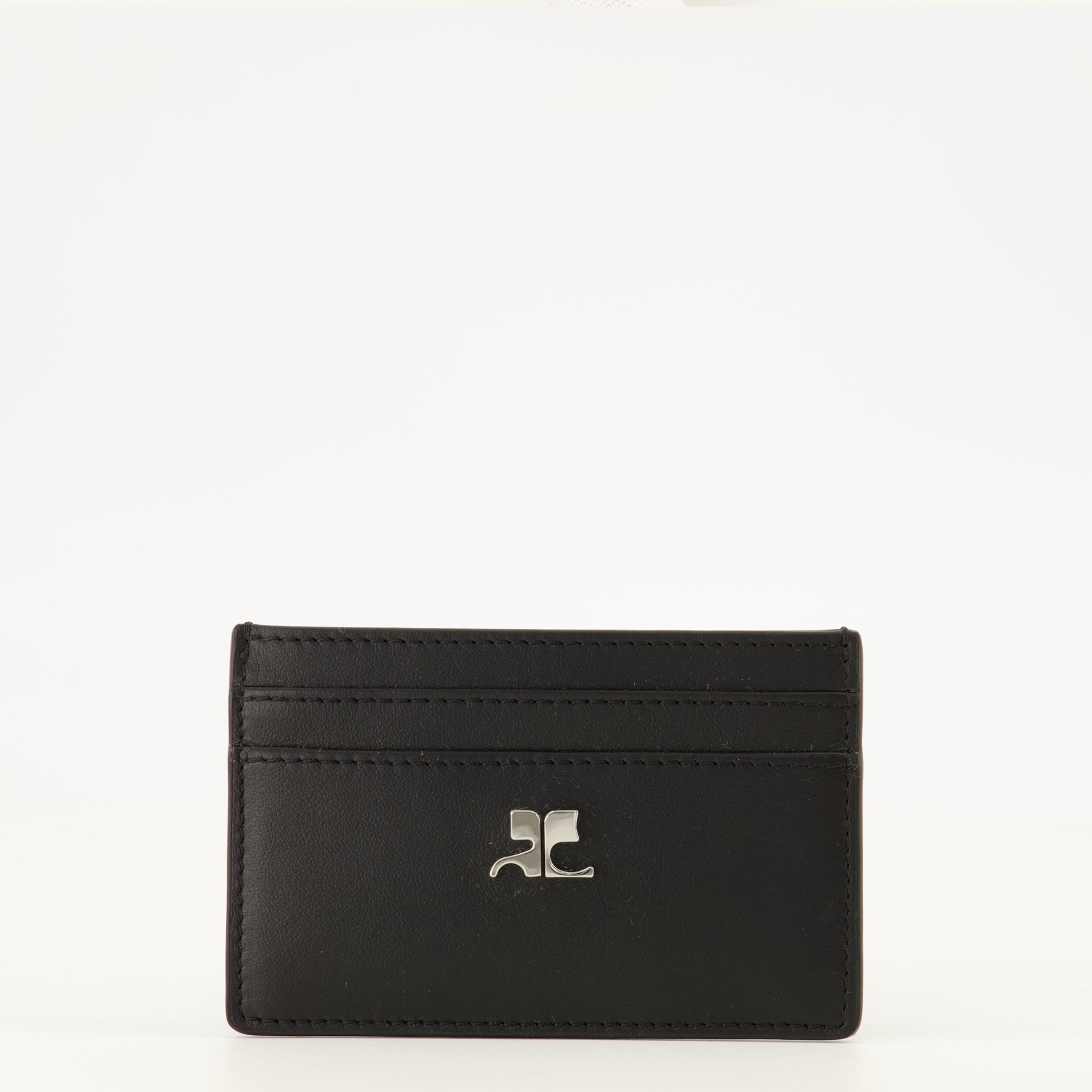 Porte-Cartes AC en Cuir Noir