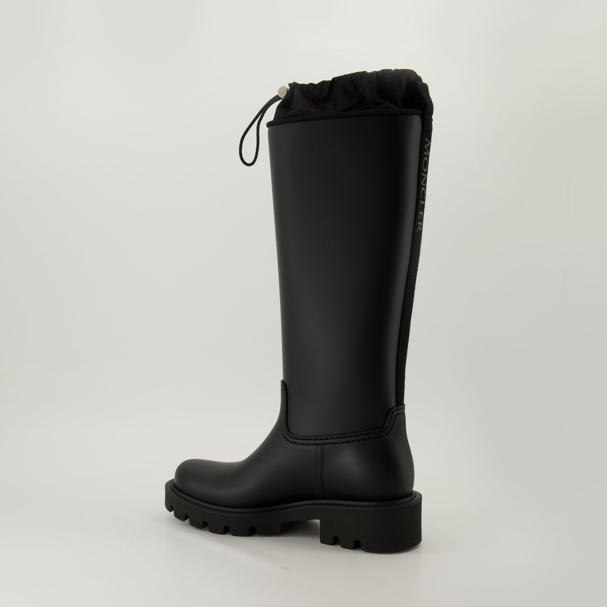 Rain boots, Moncler footwear, waterproof boots, stylish rain gear, black boots