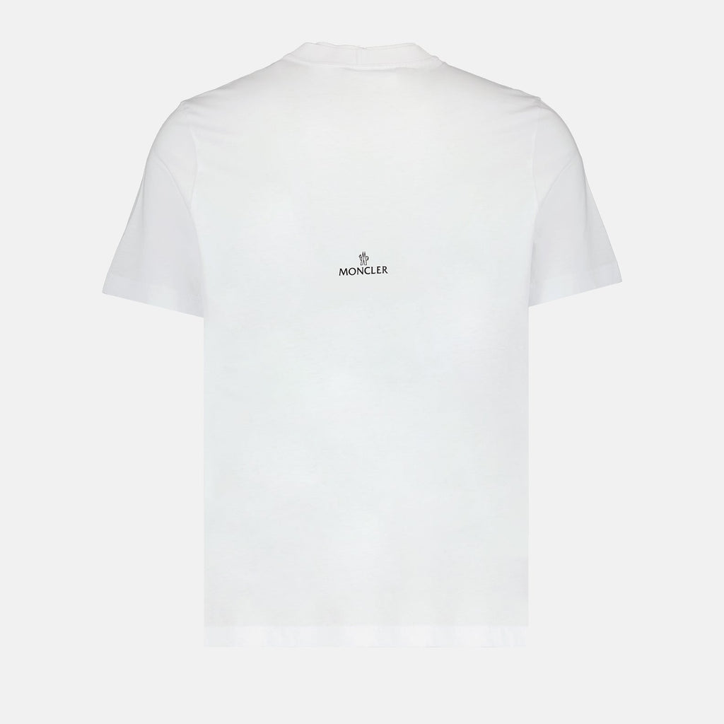 Moncler, logo T-shirt, white T-shirt, cotton T-shirt, designer T-shirt