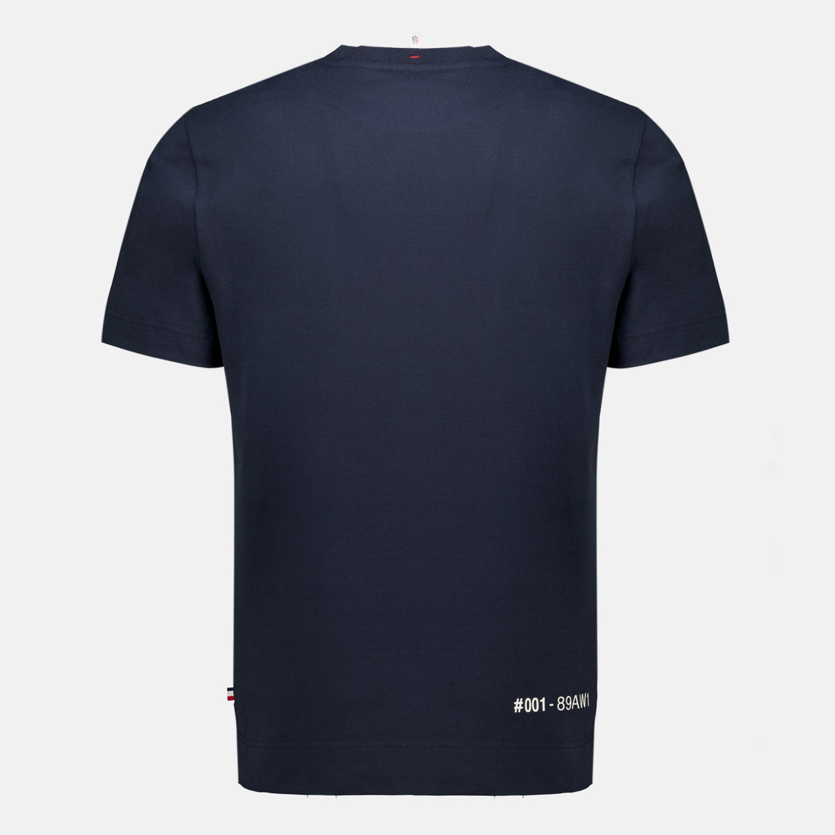 ネイビーブルー プリント コットンTシャツ