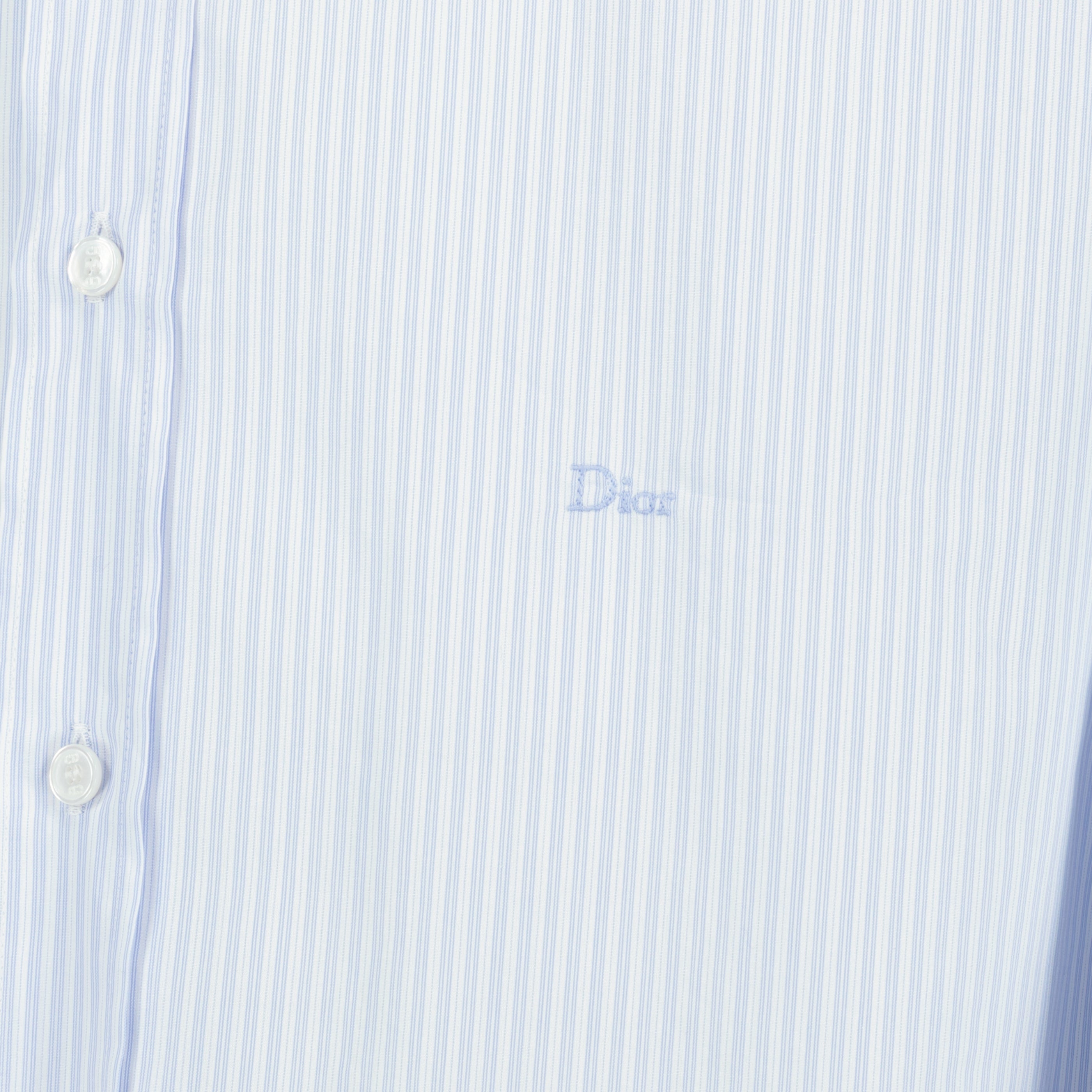 Camisa de algodón a rayas azules