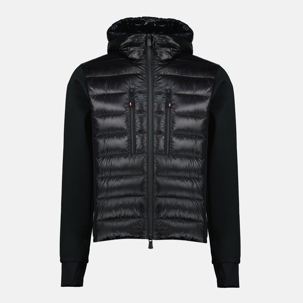 Moncler Grenoble cardigan, black zipped cardigan, autumn-winter collection, men's fashion, practical outerwear