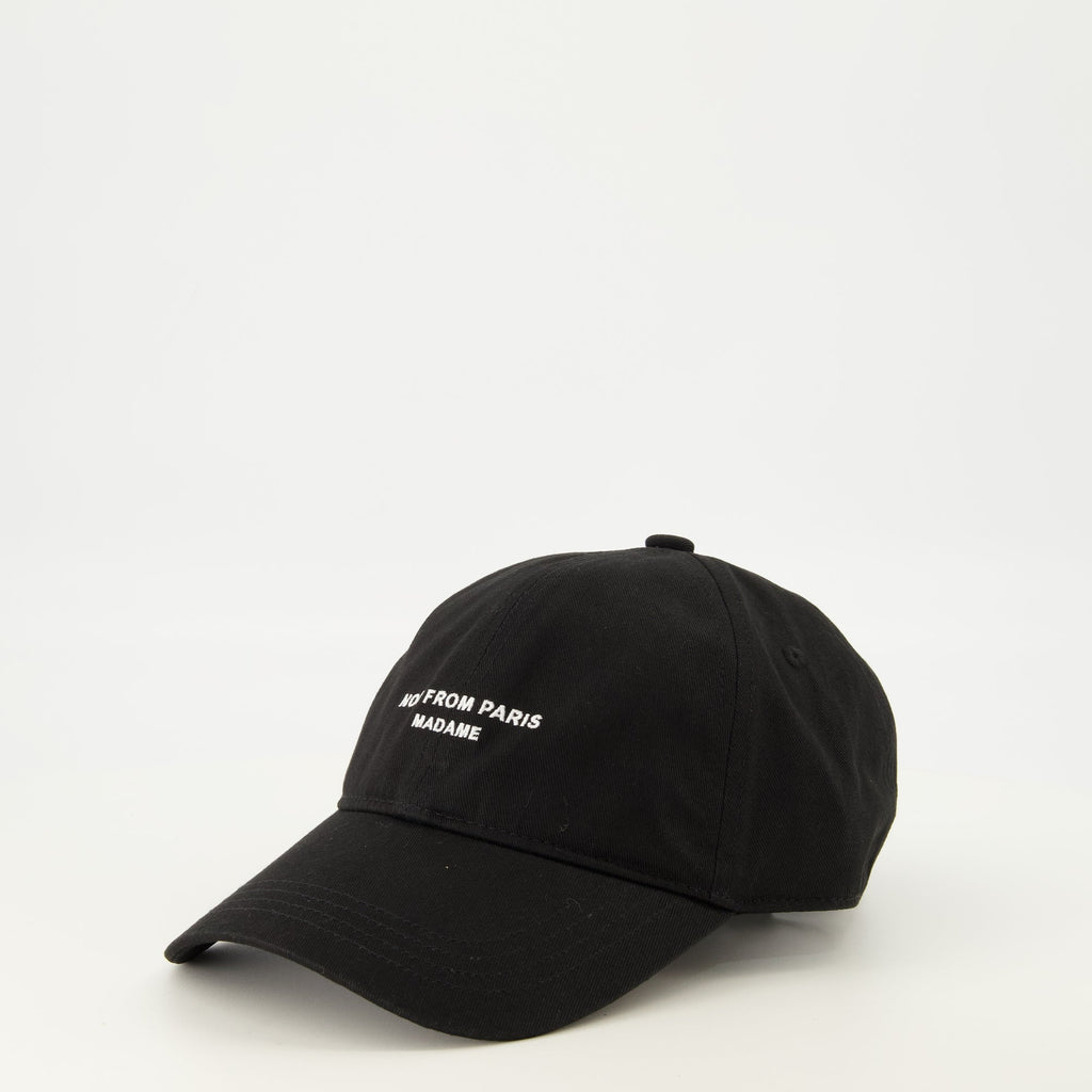 Slogan ブラックコットンキャップ
