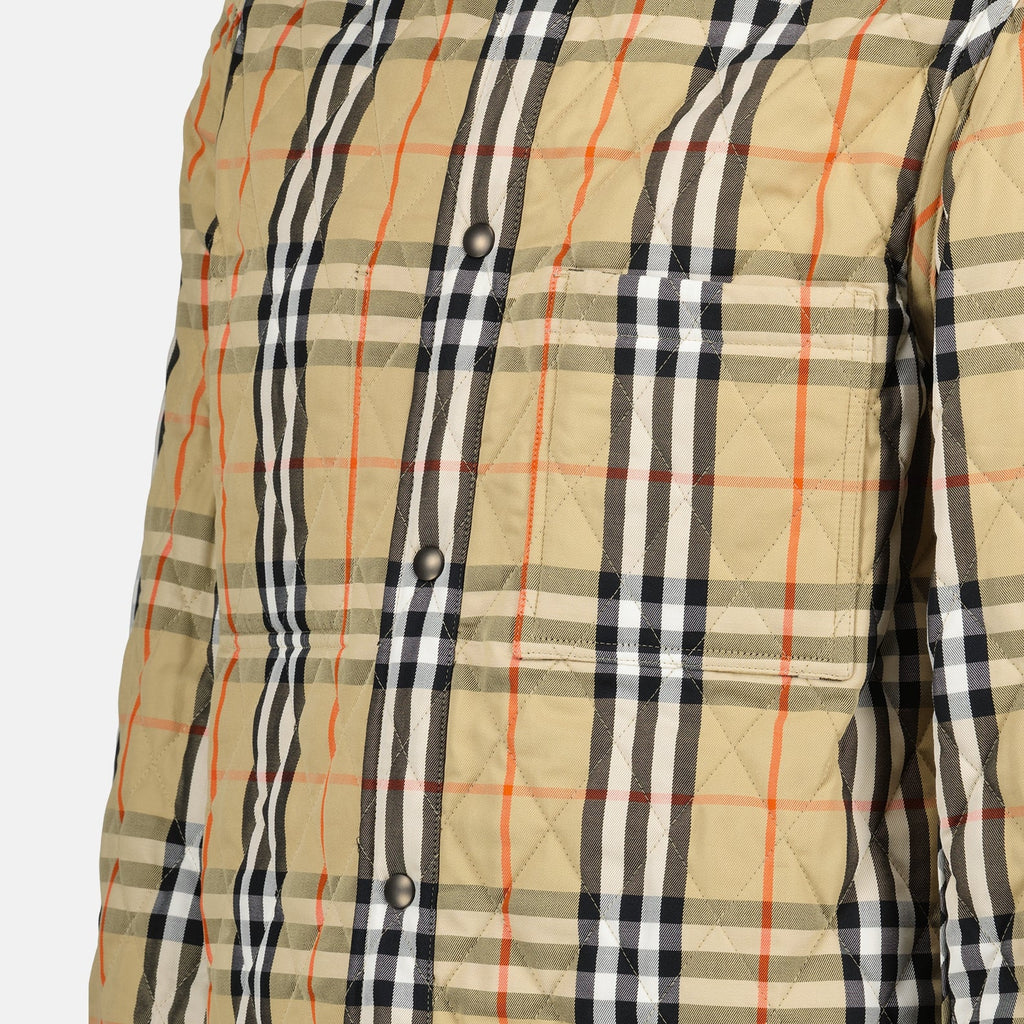 reversible jacket, quilted outerwear, Burberry style, autumn fashion, luxury jacket