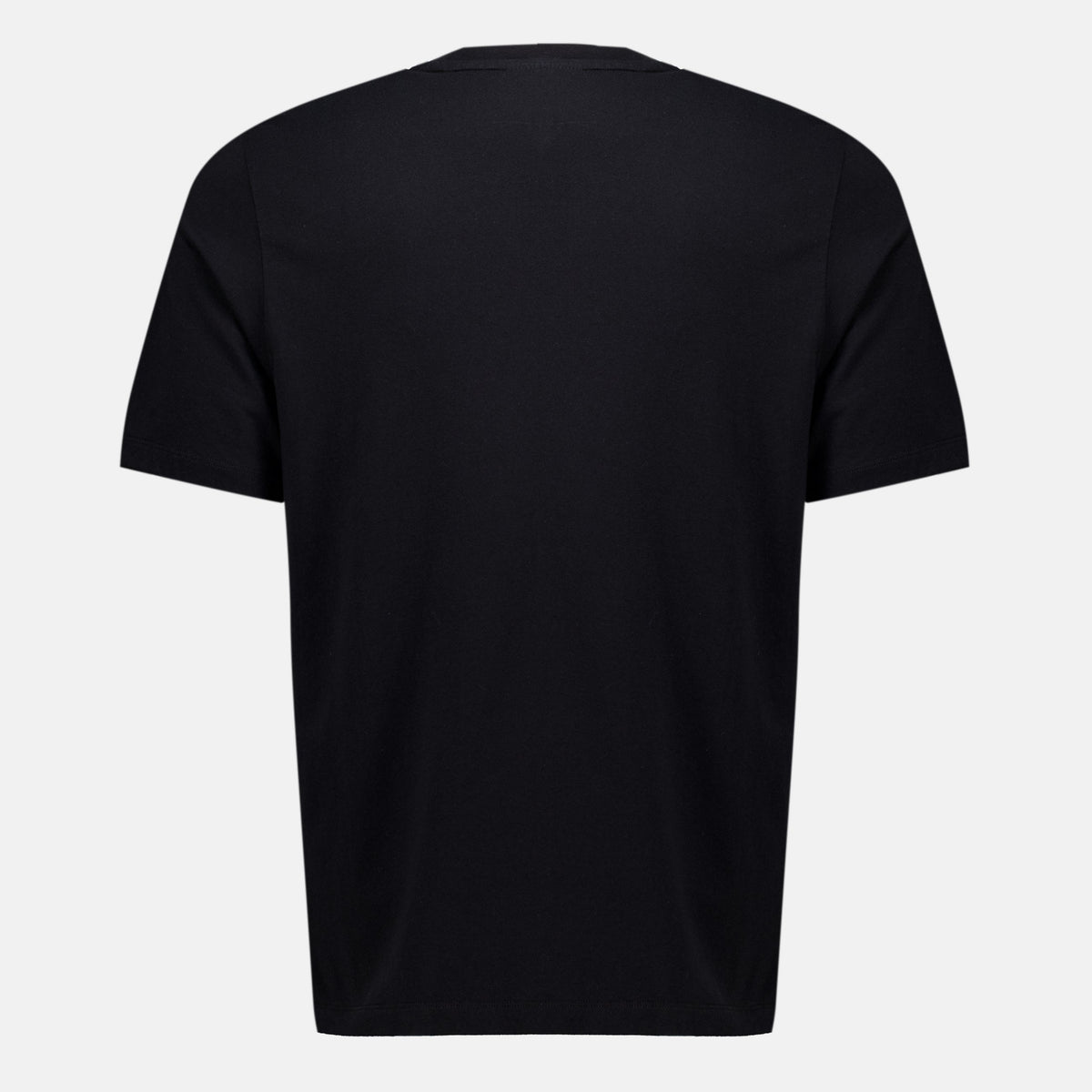 Camiseta negra de algodón con zorro bordado