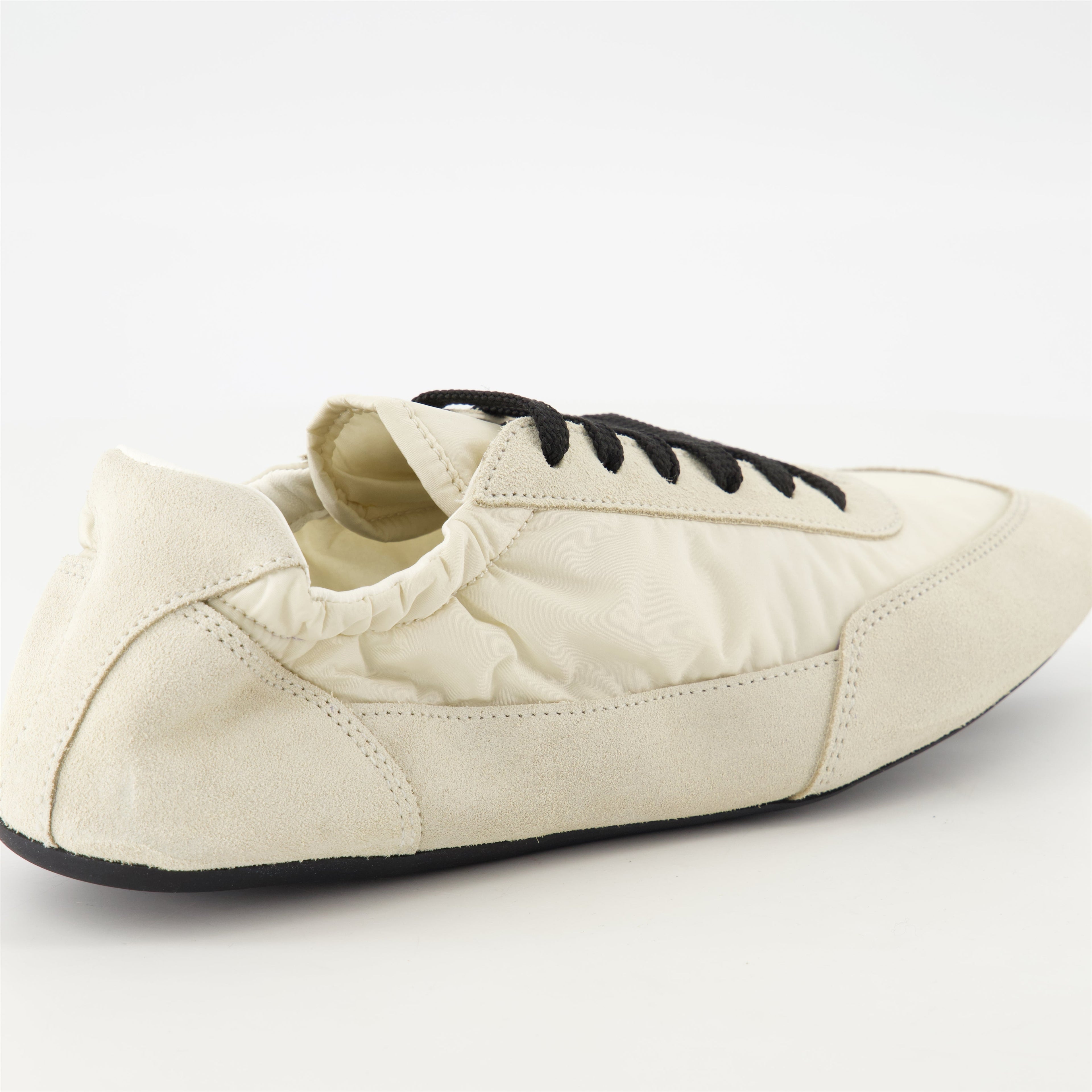 beige sneakers, Prada Collapse sneakers, Re-Nylon footwear, sustainable luxury sneakers, women's casual sneakers
